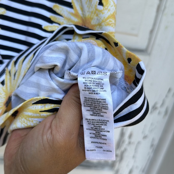 Stripes and Flowers mini dress sz 6 - Picture 6 of 10